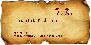 Truchlik Klára névjegykártya
