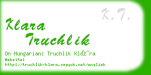 klara truchlik business card